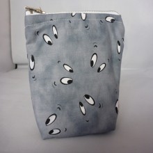 Bag Cosmetic - Grey with eyes